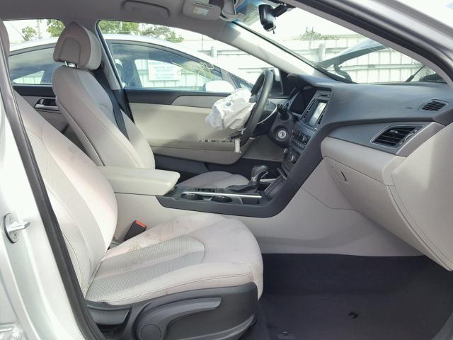 5NPE24AF6GH352927 - 2016 HYUNDAI SONATA SE SILVER photo 5