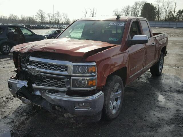 1GCVKSEC5FZ192597 - 2015 CHEVROLET SILVERADO ORANGE photo 2