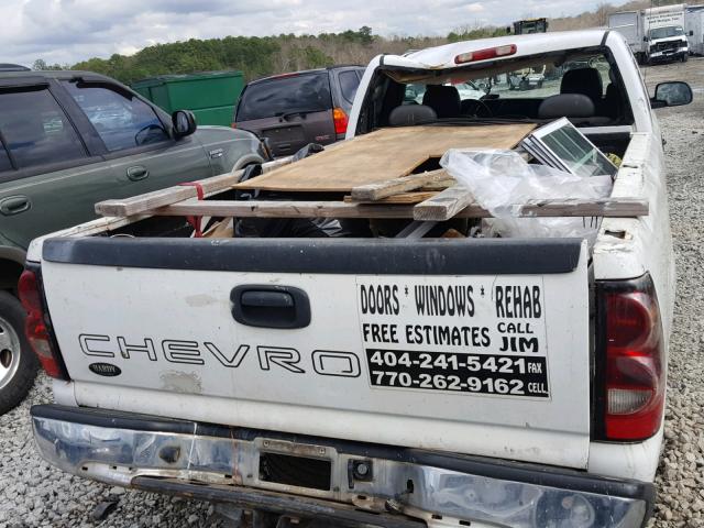 1GCEC19T86E138266 - 2006 CHEVROLET SILVERADO WHITE photo 9