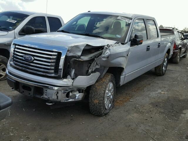 1FTFW1EF2BKE03965 - 2011 FORD F150 SUPER GRAY photo 2