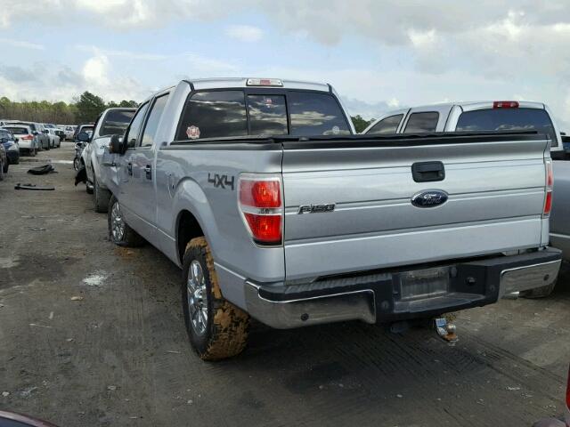 1FTFW1EF2BKE03965 - 2011 FORD F150 SUPER GRAY photo 3