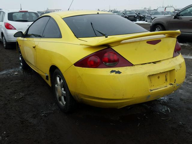 1ZWFT61L6Y5639763 - 2000 MERCURY COUGAR V6 YELLOW photo 3