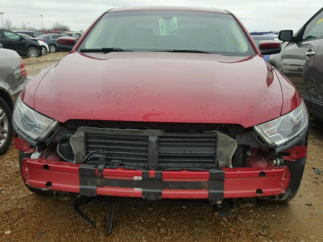 1FAHP2E81DG101351 - 2013 FORD TAURUS SEL RED photo 9