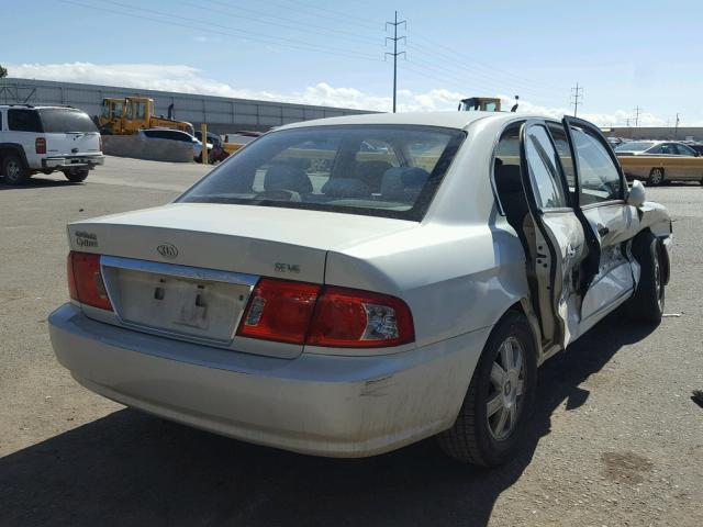 KNAGD128135224555 - 2003 KIA OPTIMA LX WHITE photo 4