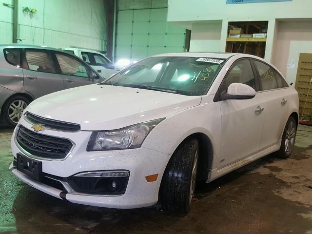 1G1PG5SB6F7244380 - 2015 CHEVROLET CRUZE LTZ WHITE photo 2