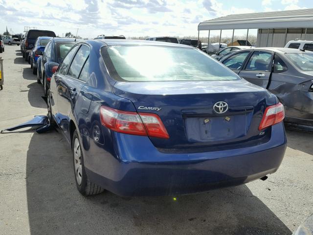 4T1BE46K47U055821 - 2007 TOYOTA CAMRY NEW BLUE photo 3