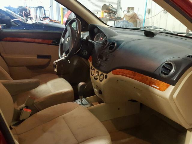 KL1TD56668B056610 - 2008 CHEVROLET AVEO BASE Qırmızı foto 5