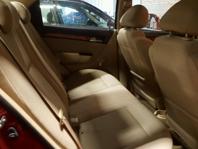 KL1TD56668B056610 - 2008 CHEVROLET AVEO BASE Qırmızı foto 6