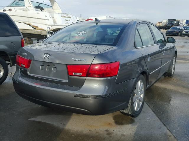 5NPEU46C59H567808 - 2009 HYUNDAI SONATA SE GRAY photo 4