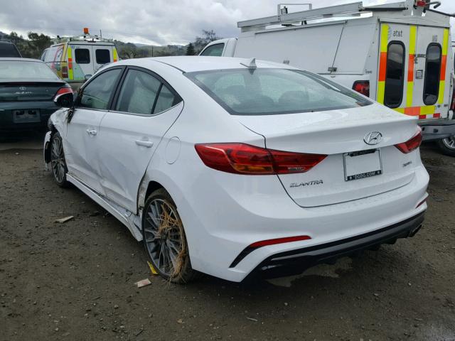 KMHD04LB7JU526282 - 2018 HYUNDAI ELANTRA SP WHITE photo 3