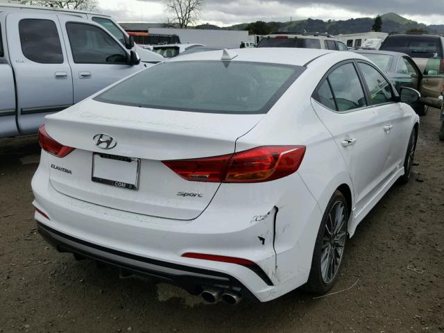 KMHD04LB7JU526282 - 2018 HYUNDAI ELANTRA SP WHITE photo 4