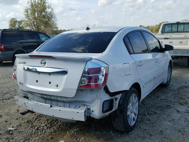 3N1AB6AP9BL692507 - 2011 NISSAN SENTRA 2.0 WHITE photo 4