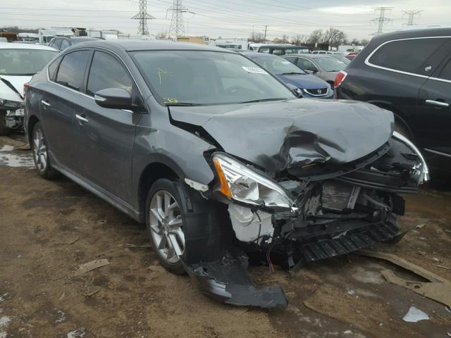 3N1AB7AP1FY347793 - 2015 NISSAN SENTRA S GRAY photo 1