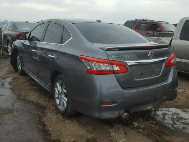 3N1AB7AP1FY347793 - 2015 NISSAN SENTRA S GRAY photo 3