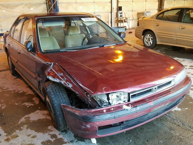 JHMCB7652LC002577 - 1990 HONDA ACCORD LX MAROON photo 1