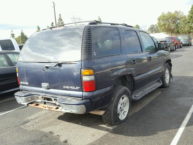 1GNEC13TX4R301358 - 2004 CHEVROLET TAHOE C150 BLUE photo 4