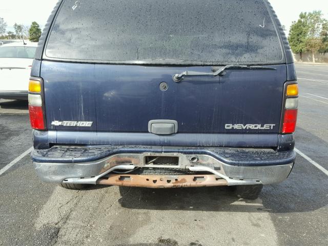 1GNEC13TX4R301358 - 2004 CHEVROLET TAHOE C150 BLUE photo 9