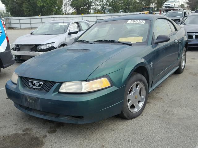 1FAFP4049YF278698 - 2000 FORD MUSTANG GREEN photo 2