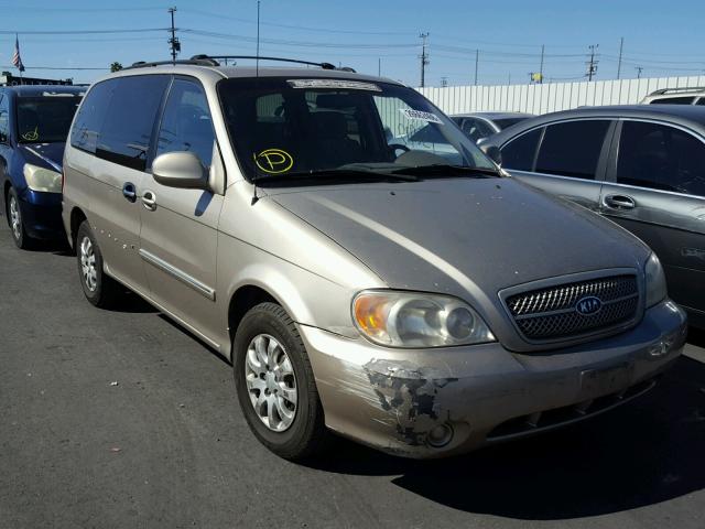 KNDUP131446530174 - 2004 KIA SEDONA EX BROWN photo 1