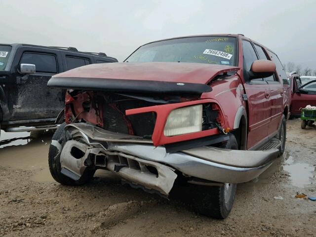 1FMRU17L71LB35053 - 2001 FORD EXPEDITION RED photo 2