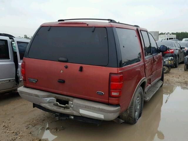 1FMRU17L71LB35053 - 2001 FORD EXPEDITION RED photo 4