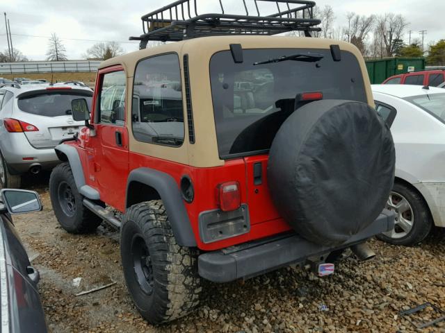 1J4FY19S6VP490854 - 1997 JEEP WRANGLER / RED photo 3