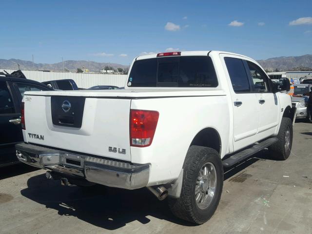 1N6AA07B84N570987 - 2004 NISSAN TITAN XE WHITE photo 4