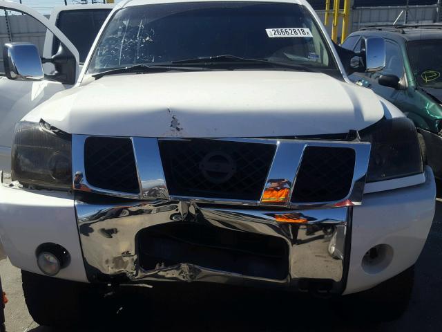 1N6AA07B84N570987 - 2004 NISSAN TITAN XE WHITE photo 7