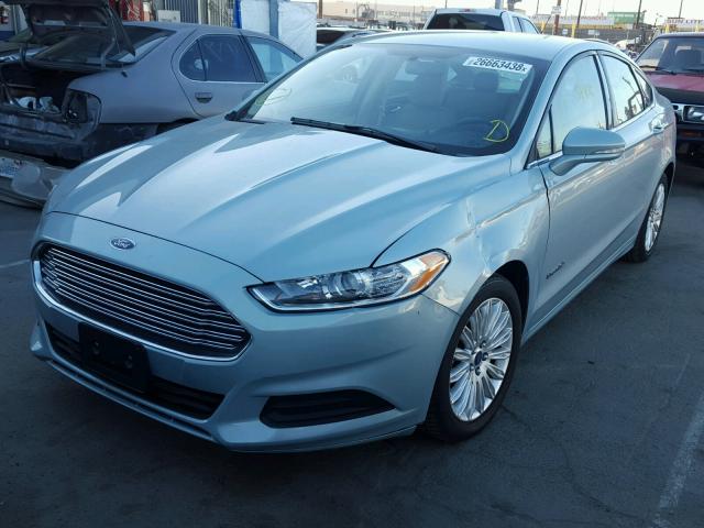 3FA6P0LU1DR237418 - 2013 FORD FUSION SE BLUE photo 2