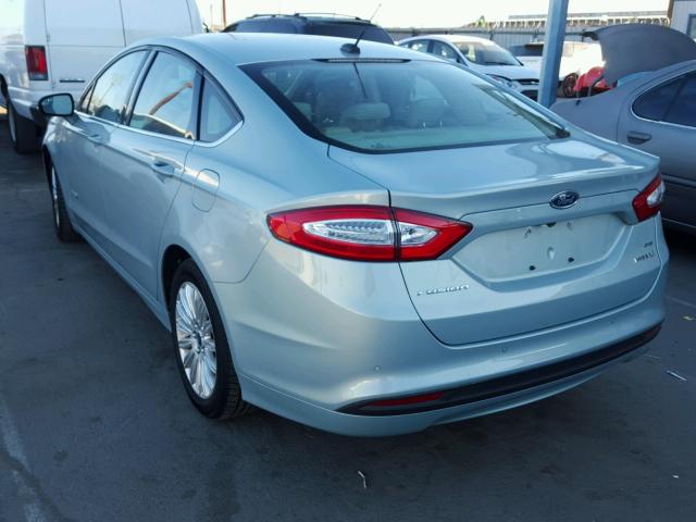 3FA6P0LU1DR237418 - 2013 FORD FUSION SE BLUE photo 3