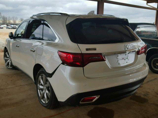 5FRYD3H87FB002243 - 2015 ACURA MDX ADVANC WHITE photo 3