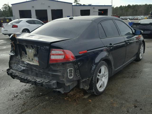 19UUA66207A032494 - 2007 ACURA TL BLACK photo 4