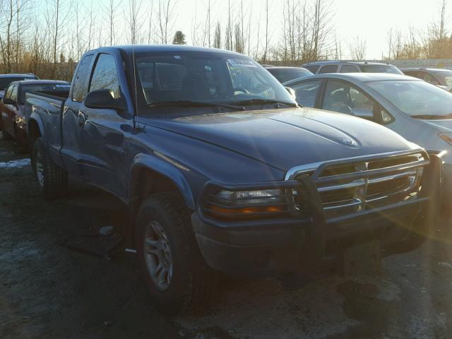 1D7HG12K04S585035 - 2004 DODGE DAKOTA SXT BLUE photo 1