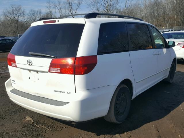 5TDZA23C64S053391 - 2004 TOYOTA SIENNA CE WHITE photo 4