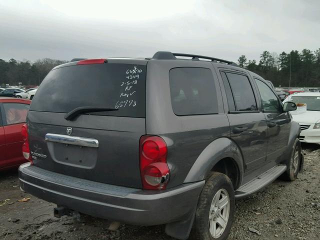 1D4HD48N94F164349 - 2004 DODGE DURANGO SL GRAY photo 4