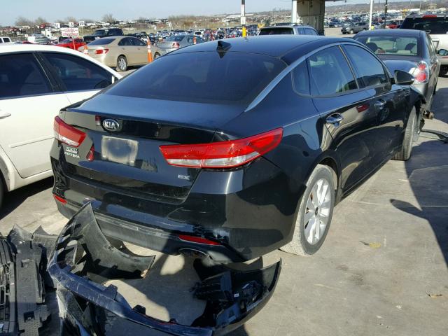 5XXGU4L38GG039783 - 2016 KIA OPTIMA EX BLACK photo 4