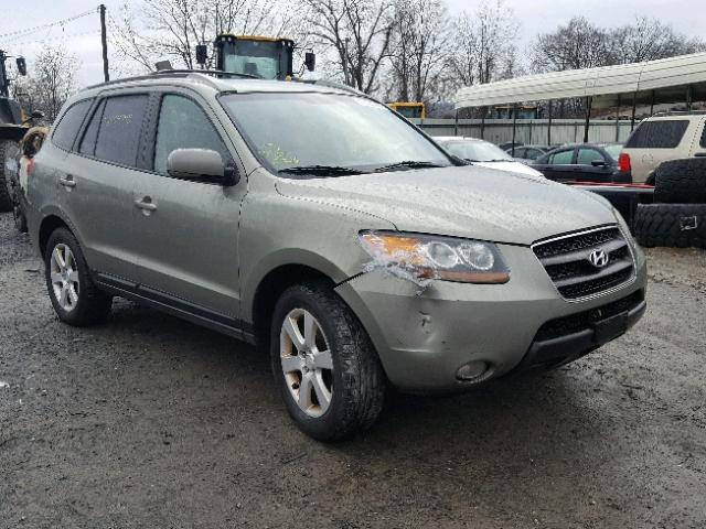 5NMSH73E27H038504 - 2007 HYUNDAI SANTA FE S GREEN photo 1