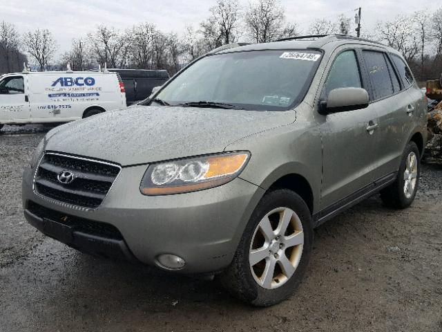 5NMSH73E27H038504 - 2007 HYUNDAI SANTA FE S GREEN photo 2