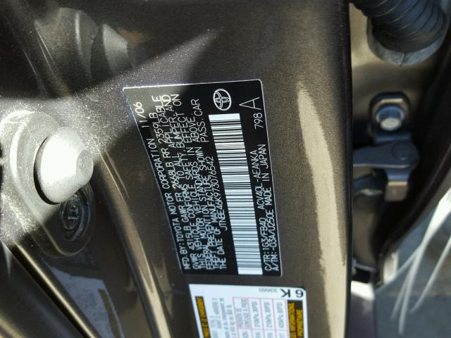 JTNBE46K973076542 - 2007 TOYOTA CAMRY NEW GRAY photo 10