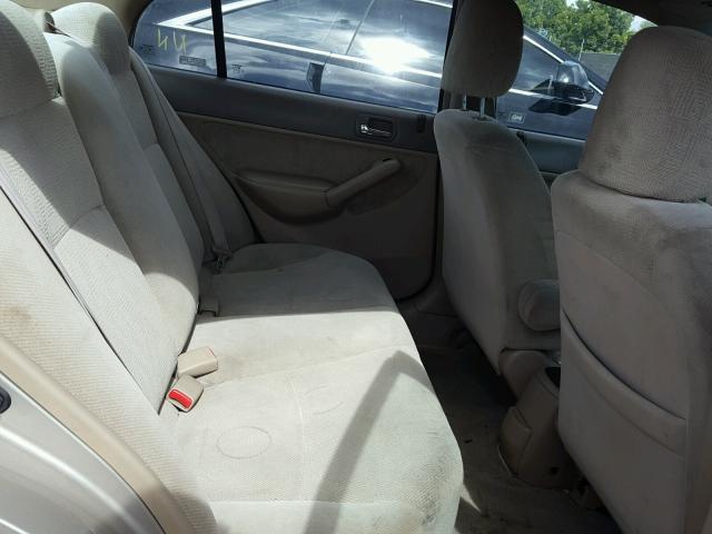 2HGES26782H554175 - 2002 HONDA CIVIC EX ოქროსფერი ფოტო 6