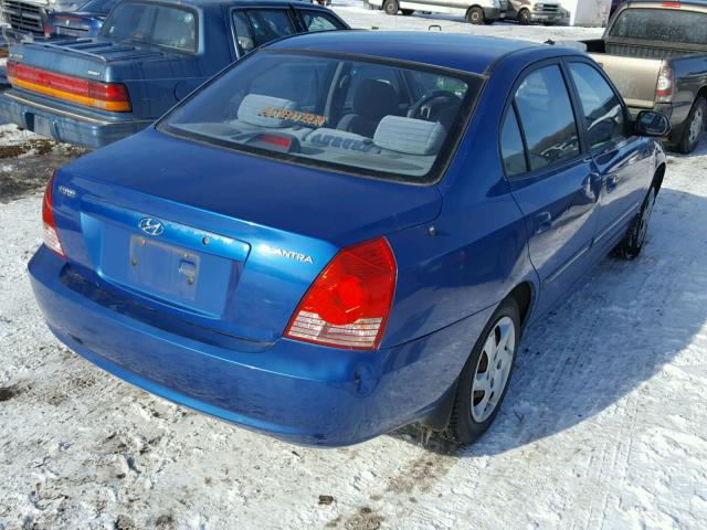 KMHDN46D95U190588 - 2005 HYUNDAI ELANTRA GL BLUE photo 4