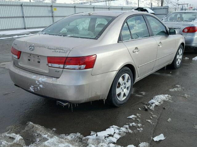 5NPET46F38H322758 - 2008 HYUNDAI SONATA GLS GOLD photo 4