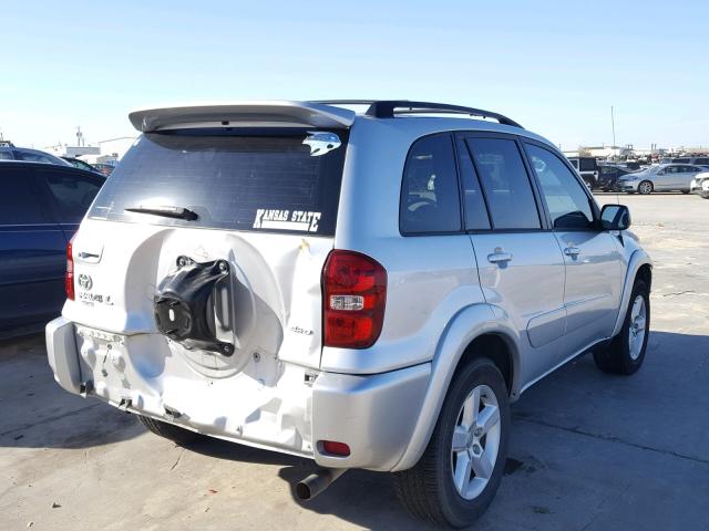 JTEHD20V746020727 - 2004 TOYOTA RAV4 SILVER photo 4