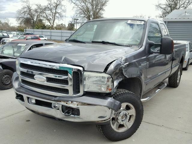 1FTSX21P45EB98510 - 2005 FORD F250 SUPER GRAY photo 2