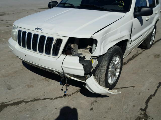 1J4GX58NX3C531131 - 2003 JEEP GRAND CHER WHITE photo 9