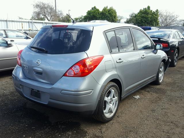 3N1BC13E88L391980 - 2008 NISSAN VERSA S GRAY photo 4