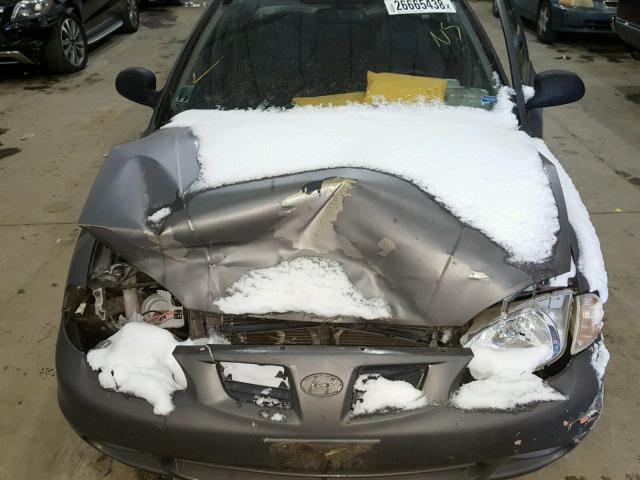 KMHJF25F8XU796846 - 1999 HYUNDAI ELANTRA BA GRAY photo 7