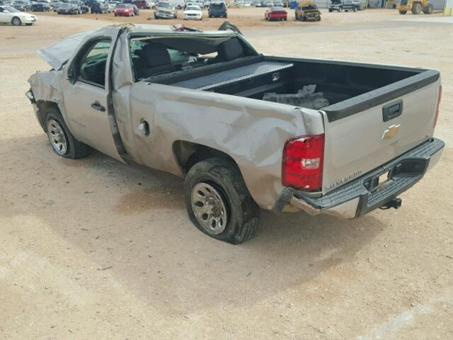 1GCEC14C38Z267776 - 2008 CHEVROLET SILVERADO TAN photo 3