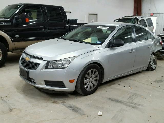 1G1PC5SH8B7198027 - 2011 CHEVROLET CRUZE LS SILVER photo 2