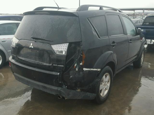 JA4MS31X27Z010845 - 2007 MITSUBISHI OUTLANDER BLACK photo 4